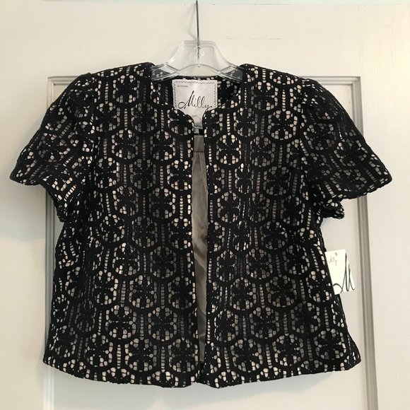 Milly Jackets & Blazers - Milly | Black Lace Jacket